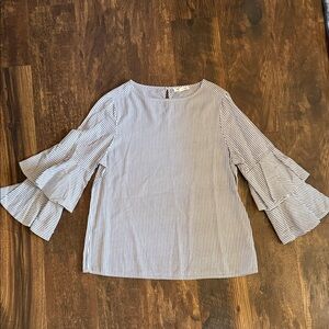 beachlunchlounge Black and White Striped Blouse